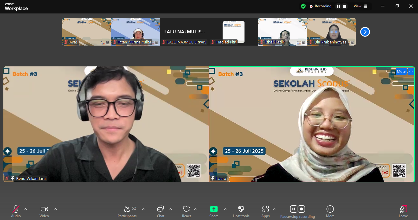 Sekolah SCOPUS Online Batch #3 Day 1 (25 Juli 2025)